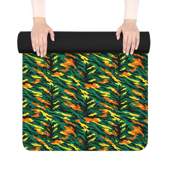 Left, Right, Left Camo Rubber Yoga Mat
