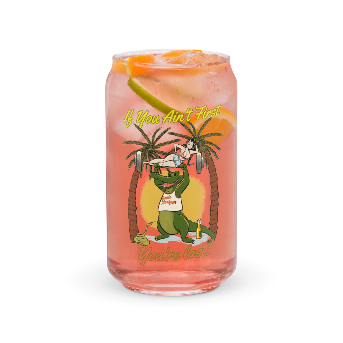 Miss Vixen First Place Can-shaped glass