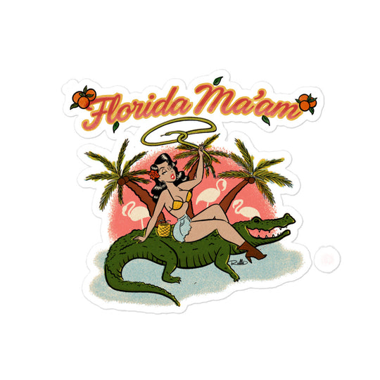Sweet Tea Gator Ridin' Bubble-free stickers