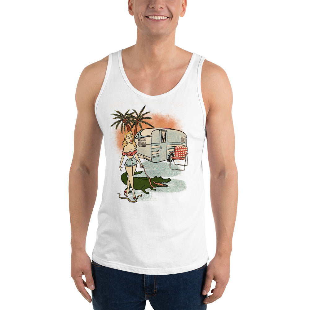Elly May Trailer Park Strollin' Unisex Tank Top