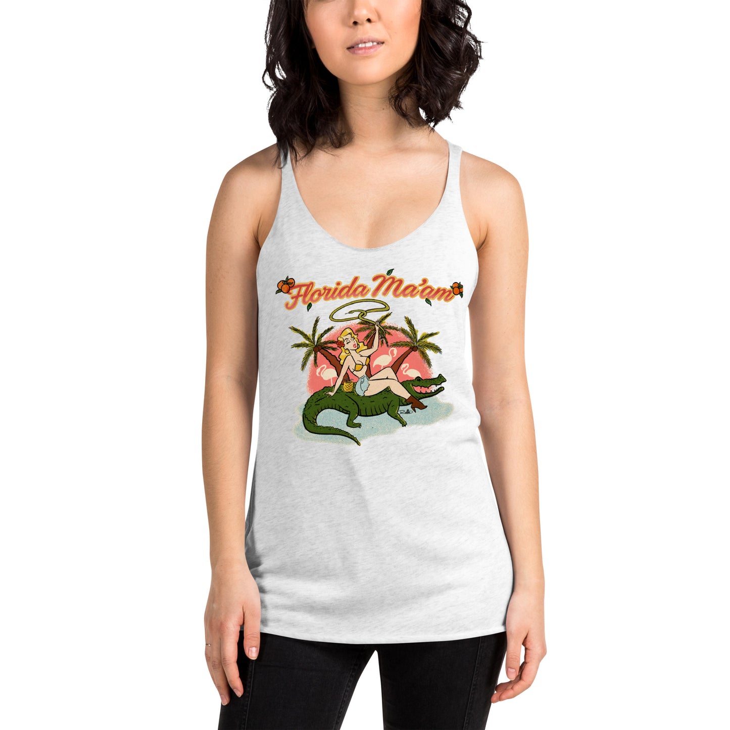 Elly May Gator Ridin' Racerback Tank