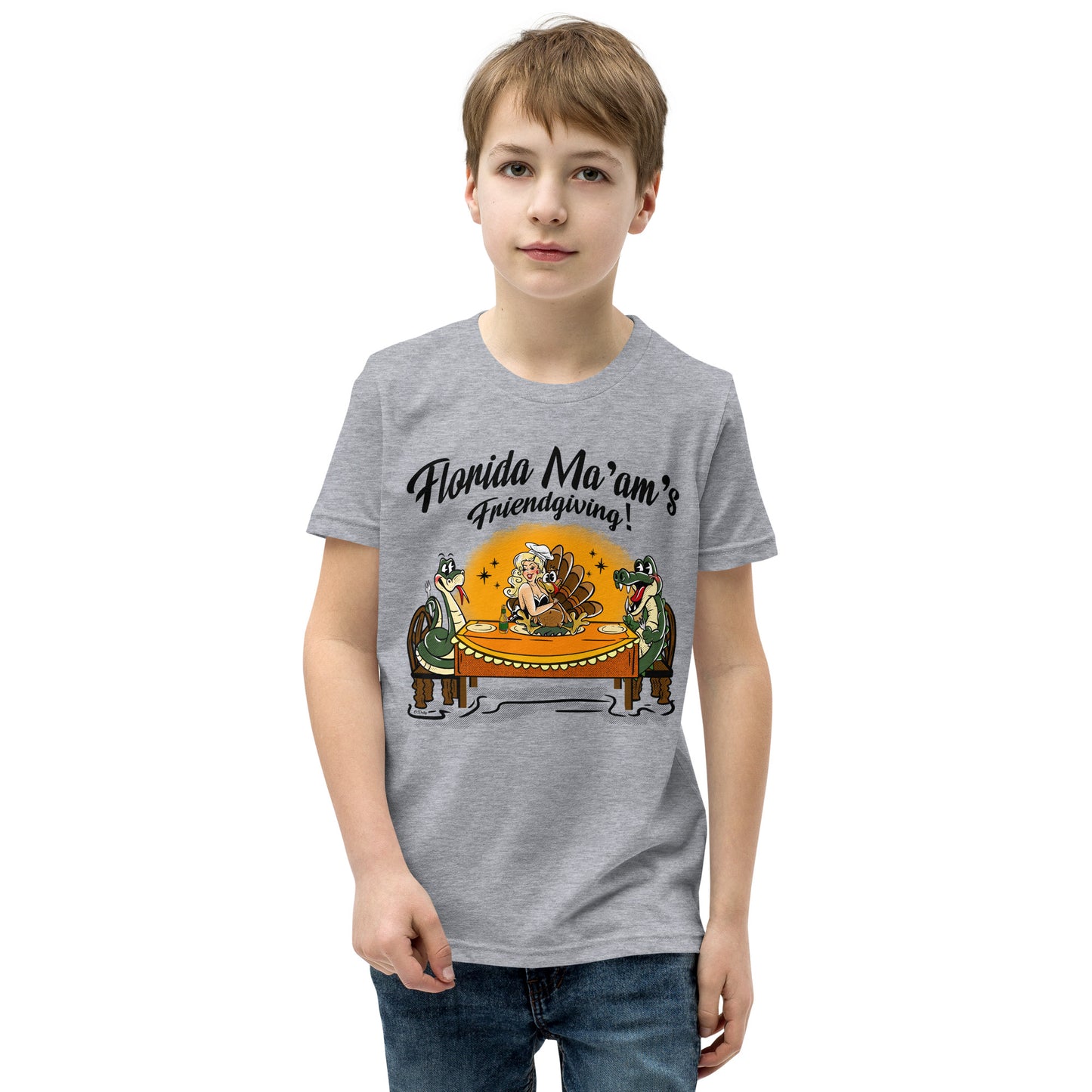 Florida Ma'am's Friendsgiving Youth Short Sleeve T-Shirt