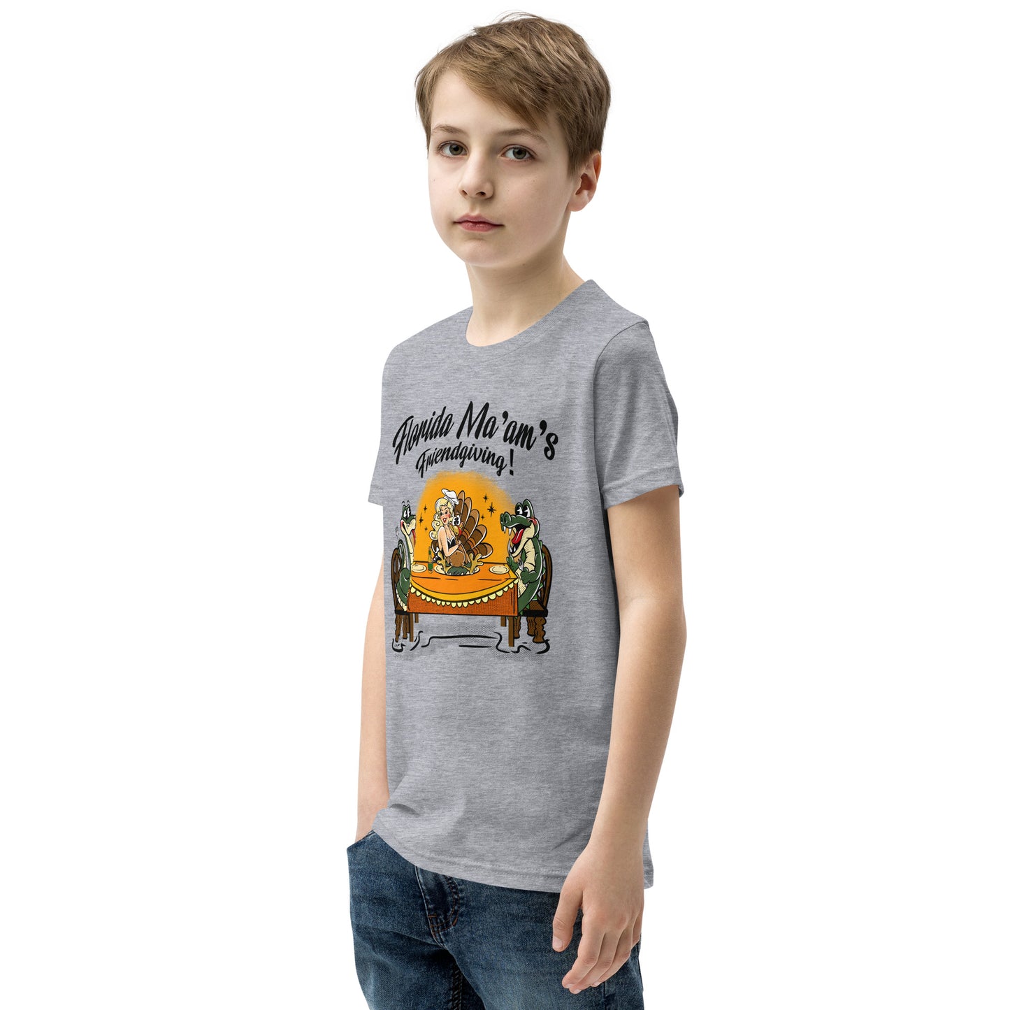 Florida Ma'am's Friendsgiving Youth Short Sleeve T-Shirt