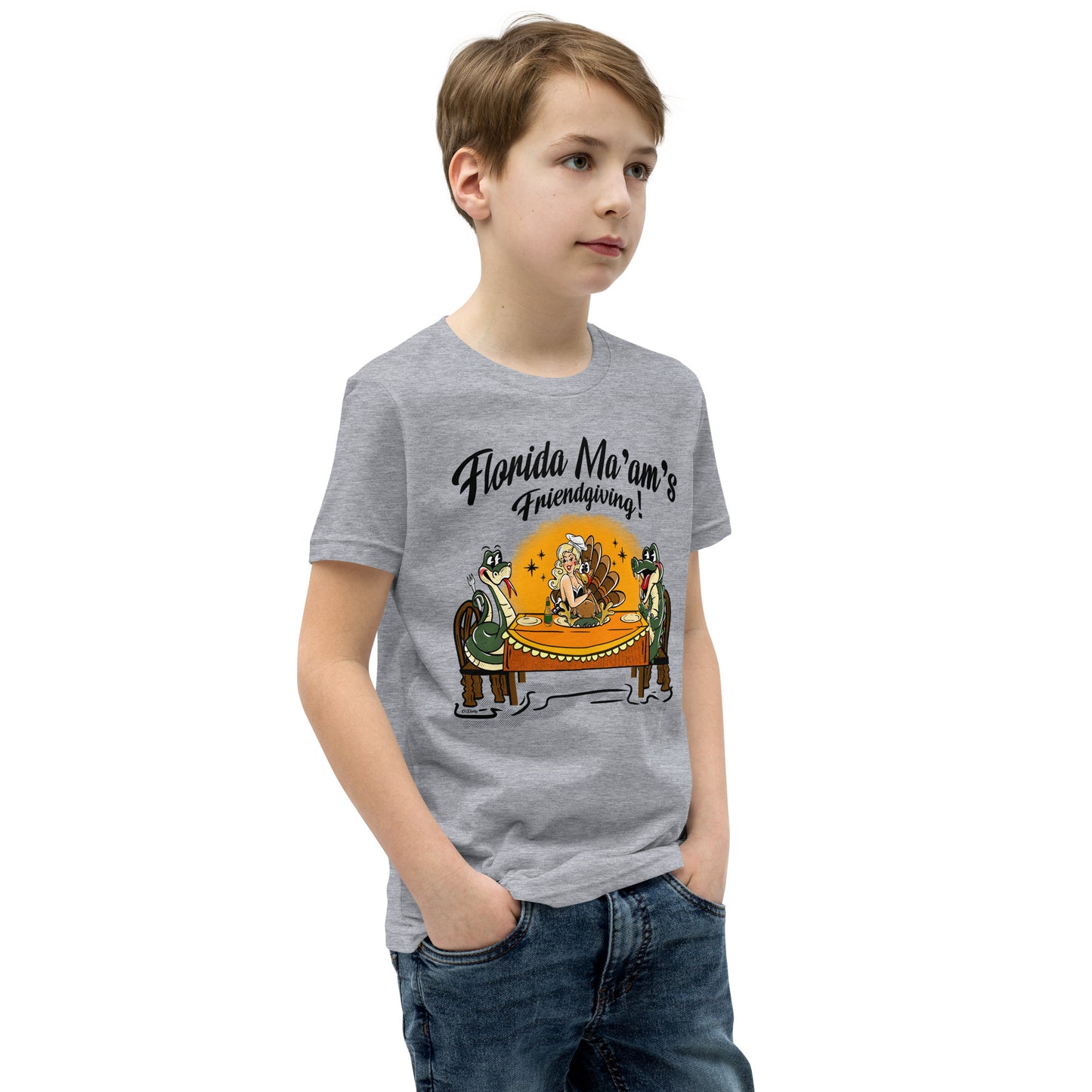 Florida Ma'am's Friendsgiving Youth Short Sleeve T-Shirt