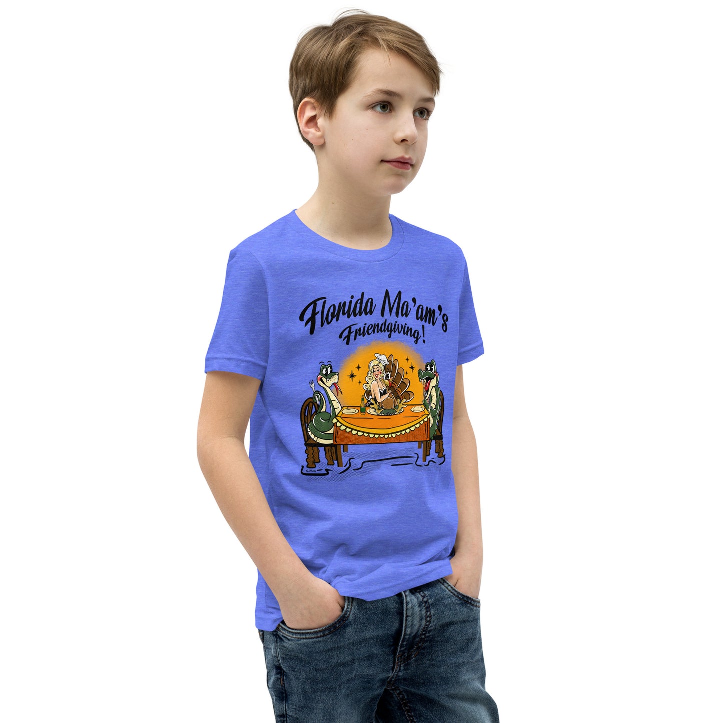 Florida Ma'am's Friendsgiving Youth Short Sleeve T-Shirt