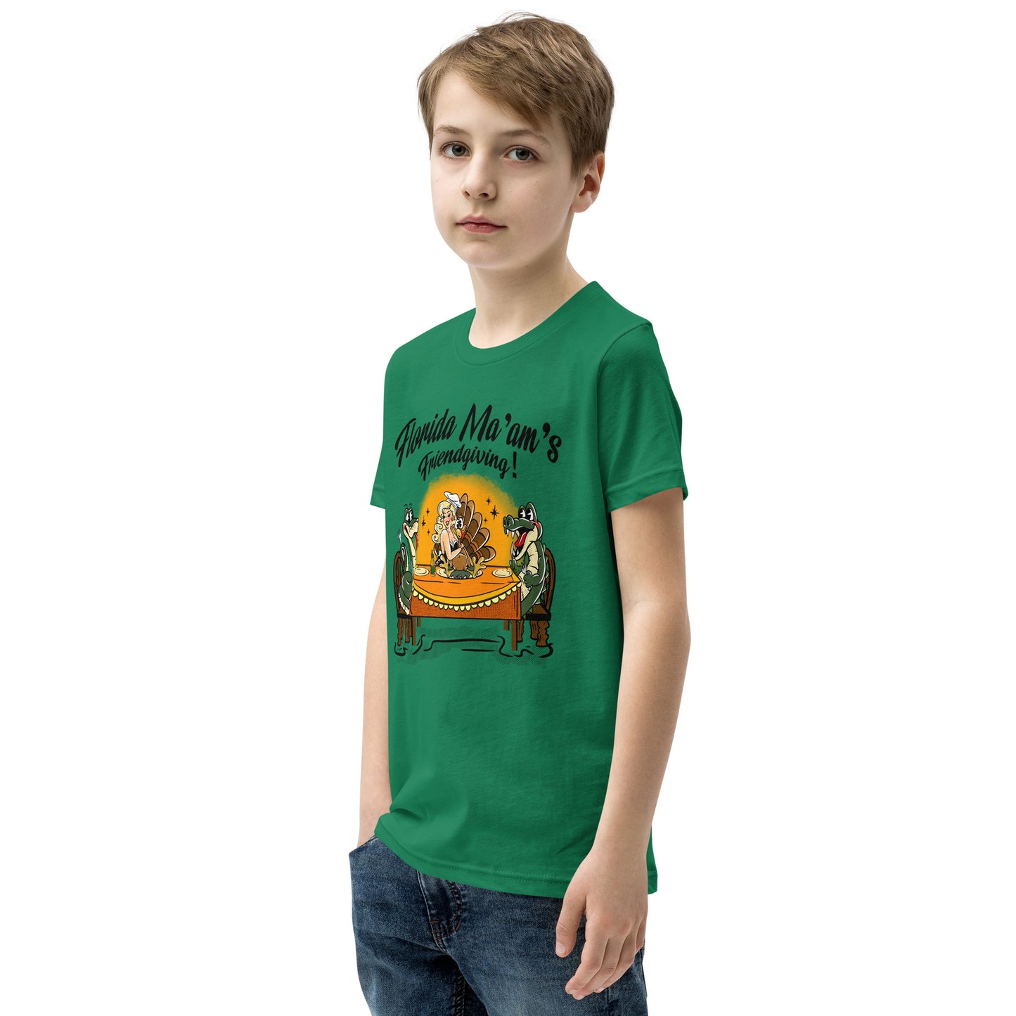 Florida Ma'am's Friendsgiving Youth Short Sleeve T-Shirt