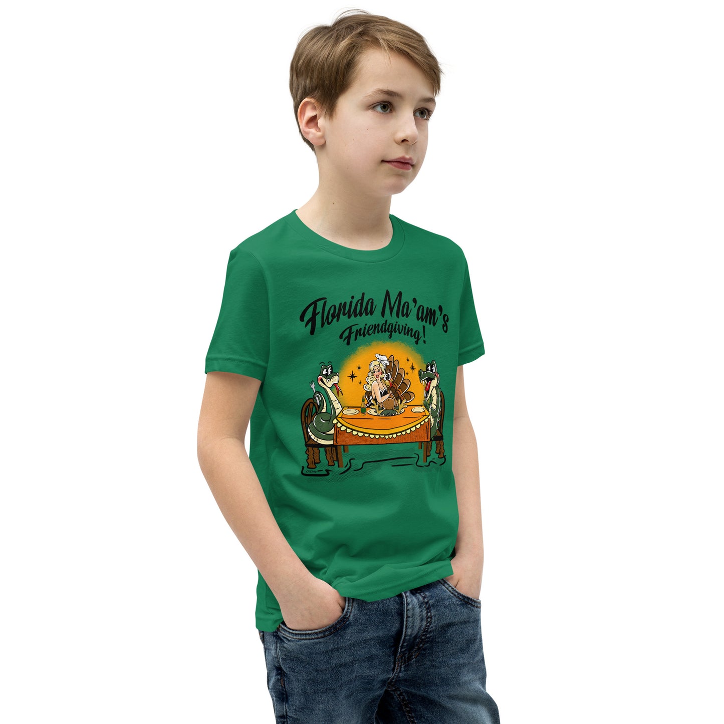 Florida Ma'am's Friendsgiving Youth Short Sleeve T-Shirt