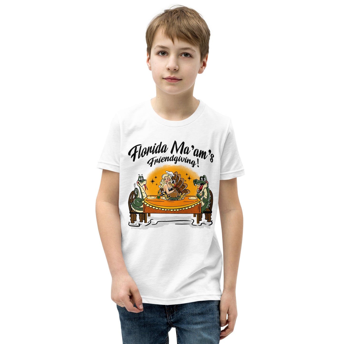 Florida Ma'am's Friendsgiving Youth Short Sleeve T-Shirt