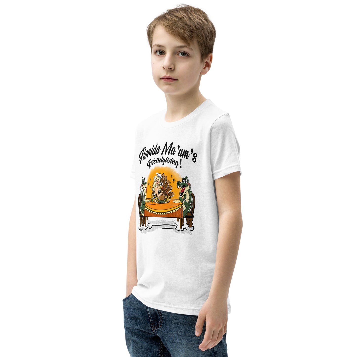 Florida Ma'am's Friendsgiving Youth Short Sleeve T-Shirt