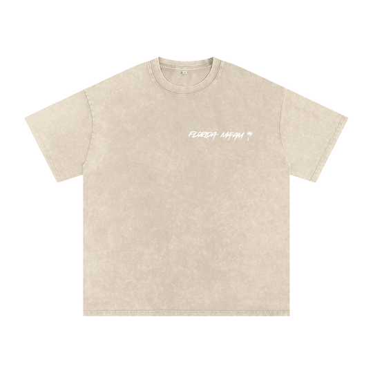 Snow Washed Oversized Cotton T-Shirt