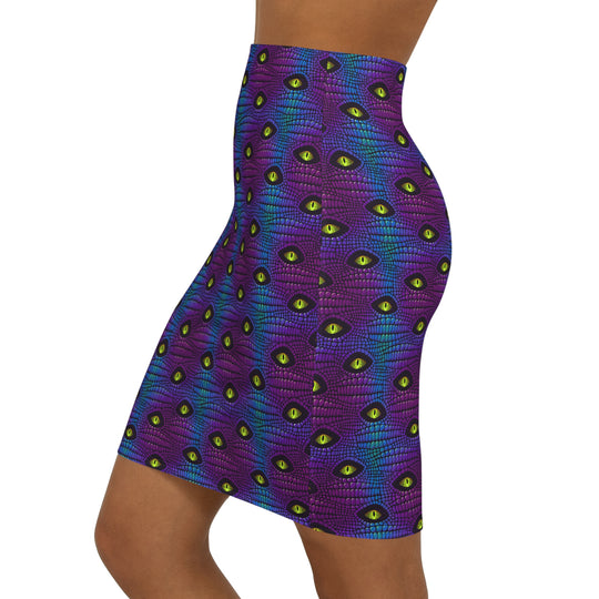 Everglades Have Eyes High Waisted Pencil Skirt