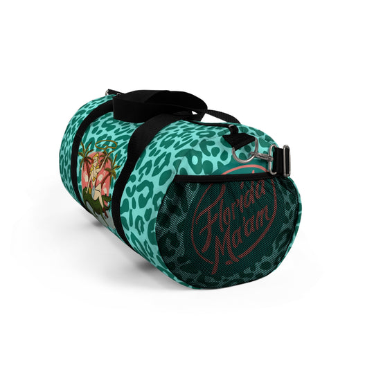 Cat Walk Blonde Gator Ridin' Leopard Duffle Bag
