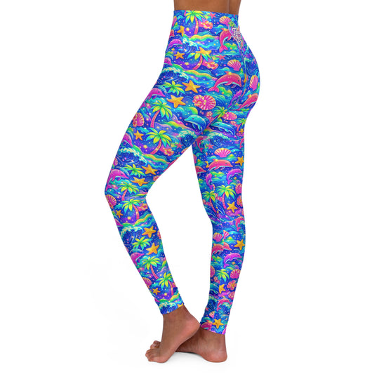 Neon Ocean Ultra High Waisted Leggings