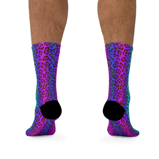 Lime Leopard Recycled Poly Socks