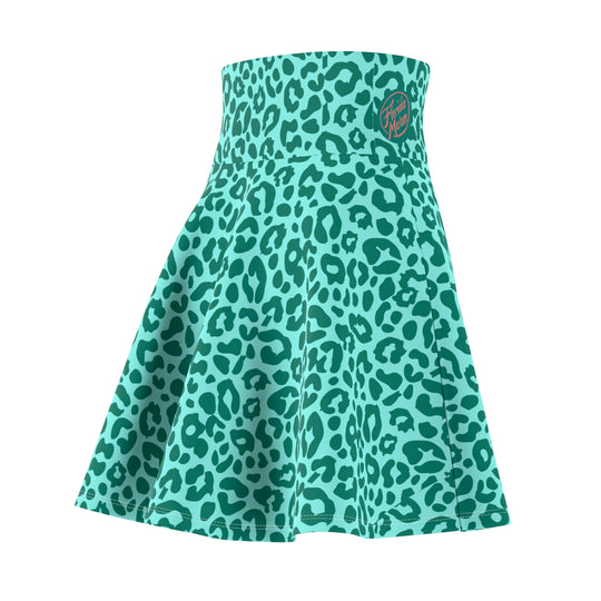 Cat Walk Leopard Ultra High Waisted Skater Skirt
