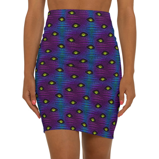 Everglades Have Eyes High Waisted Pencil Skirt