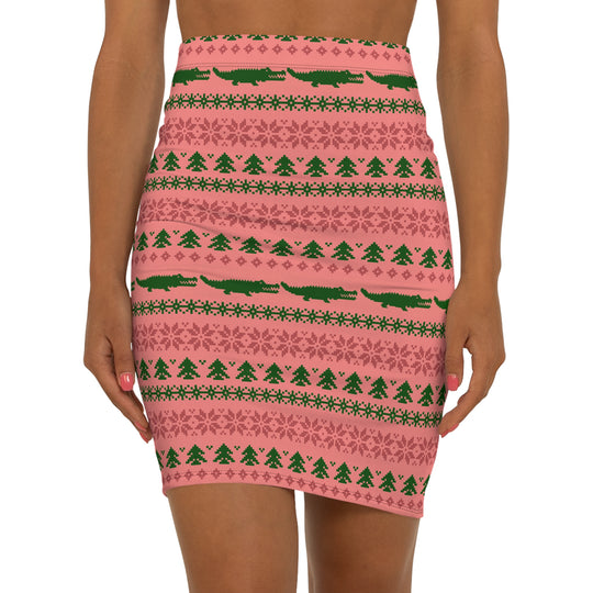 Not So Ugly Christmas Sweater High Waisted Pencil Skirt