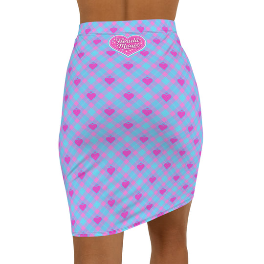 Tartan Heart High Waisted Pencil Skirt