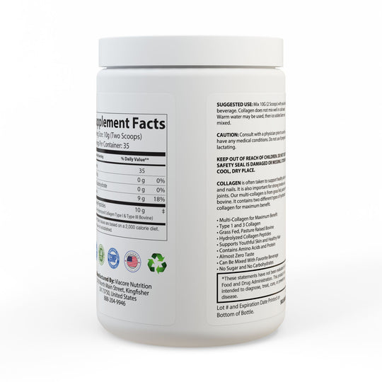Florida Ma'am's Swamp Glow Collagen Peptides Type I & III Supplement (350g, 12.3oz)