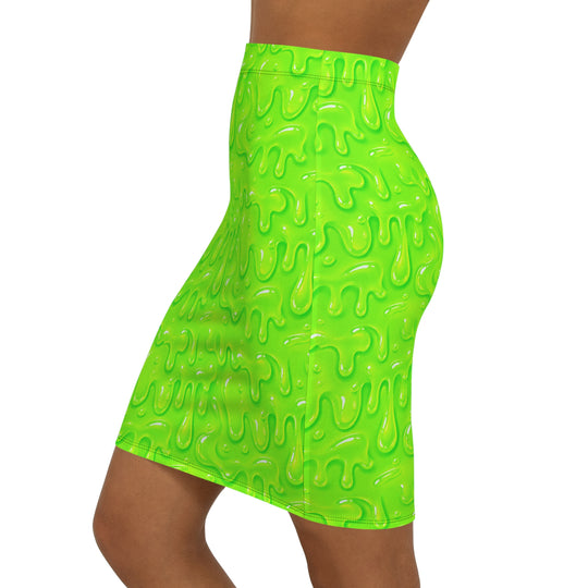 Toxic Slime High Waist Pencil Skirt