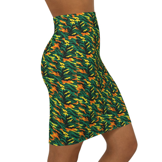 Left, Right, Left Camo High Waisted Pencil Skirt