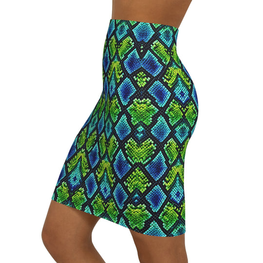 Hypnotic Snake High Waisted Pencil Skirt
