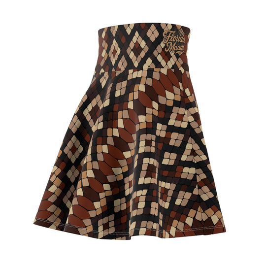 Diamond Back Ultra High Waist Skater Skirt