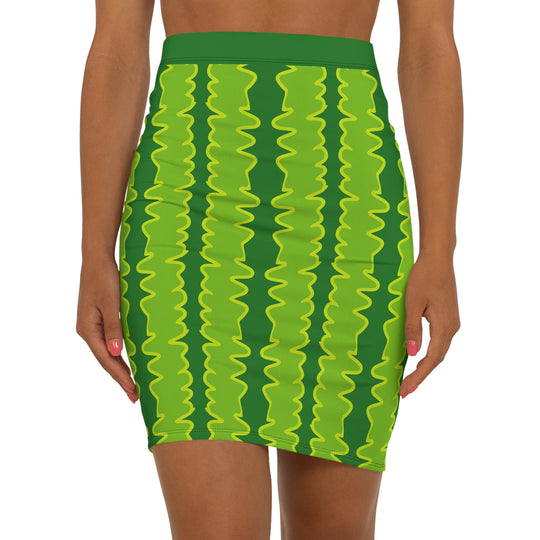 Watermelon Crawl Ultra High Waisted Pencil Skirt