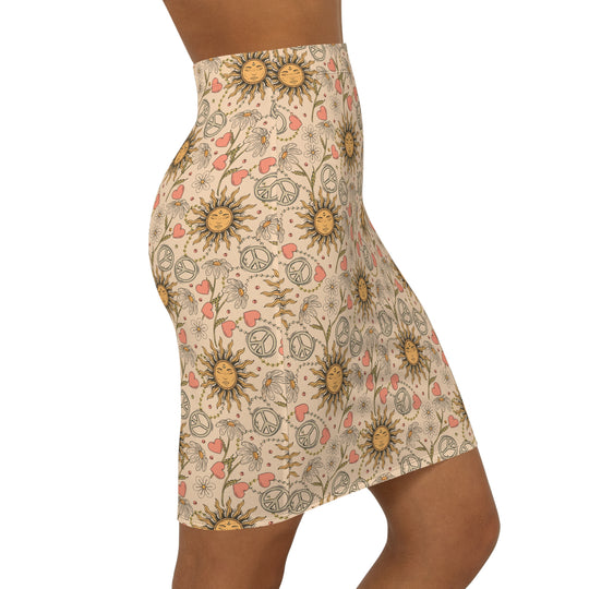 Tea Stained Nostalgia Ultra High Waisted Pencil Skirt