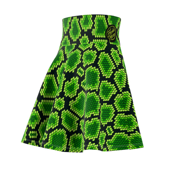 Reptilian Brain Ultra High Waisted Skater Skirt