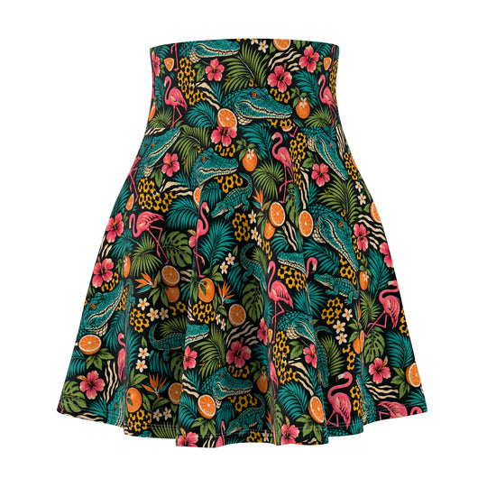 Gator Glow High Waisted Skater Skirt