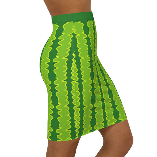 Watermelon Crawl Ultra High Waisted Pencil Skirt