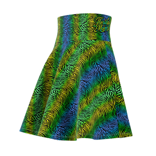 Summer Zebra Ultra High Waisted Skater Skirt