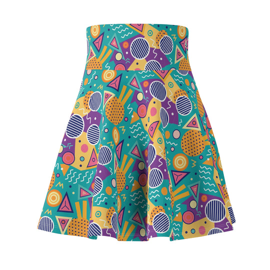 Saved By The 90's Ultra High Waisted Skater Skirt