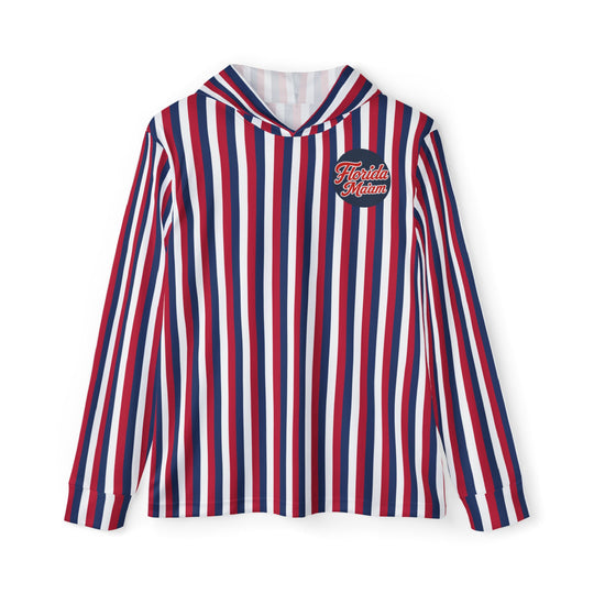 Red White and Blue Stripe SPF Sunshirt Hoodie