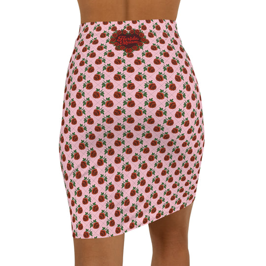 Lattice Rose High Waisted Pencil Skirt