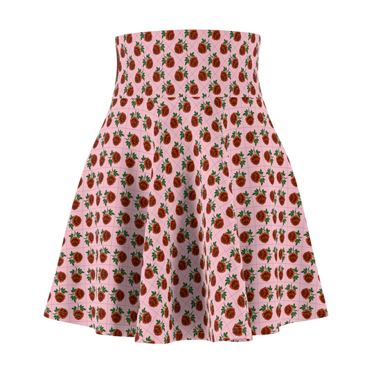Lattice Rose Ultra High Waisted Skater Skirt