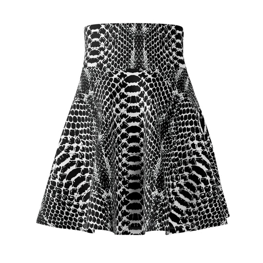 Heavy Metal Reptile High Waisted Skater Skirt