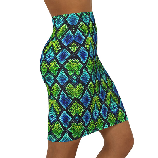 Hypnotic Snake High Waisted Pencil Skirt