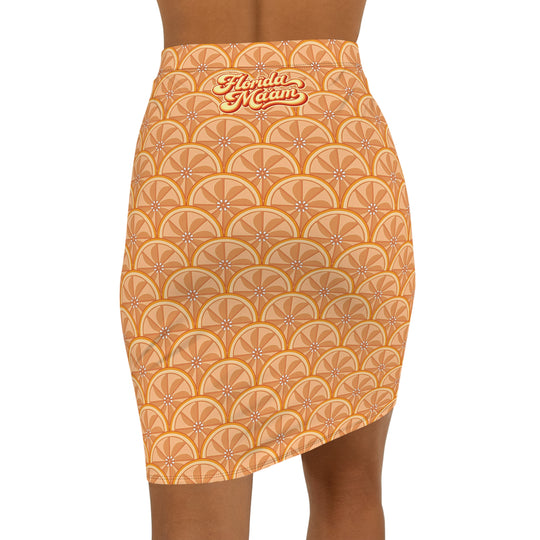 Florida Orange Slice Ultra High Waisted Pencil Skirt