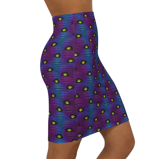 Everglades Have Eyes High Waisted Pencil Skirt