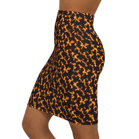 Tortoise Shell Ultra High Waisted Pencil Skirt