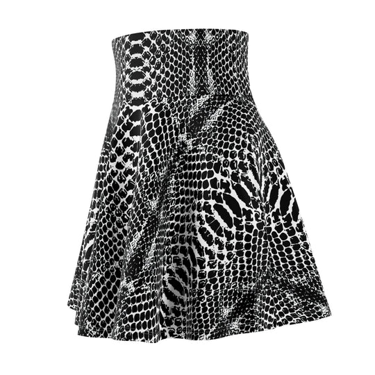 Heavy Metal Reptile High Waisted Skater Skirt