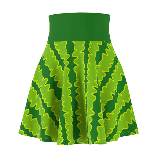 Watermelon Crawl Ultra High Waisted Skater Skirt