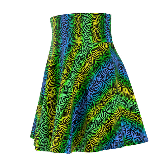 Summer Zebra Ultra High Waisted Skater Skirt