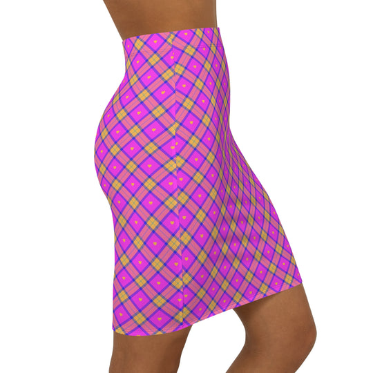 Clueless Heart High Waisted Pencil Skirt