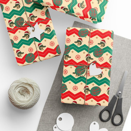 Gator Wrapping Paper — Retro Holiday Gift Wrap