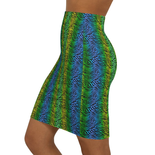 Summer Zebra Ultra High Waisted Pencil Skirt