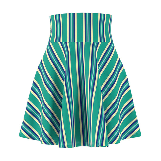 Life in Stripes Ultra High Waisted Skater Skirt