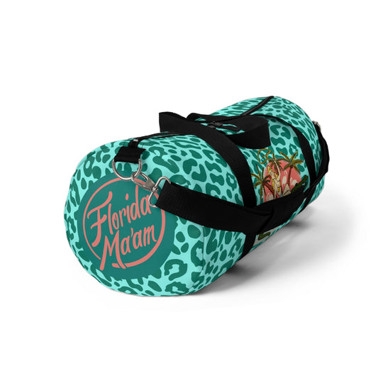 Cat Walk Blonde Gator Ridin' Leopard Duffle Bag